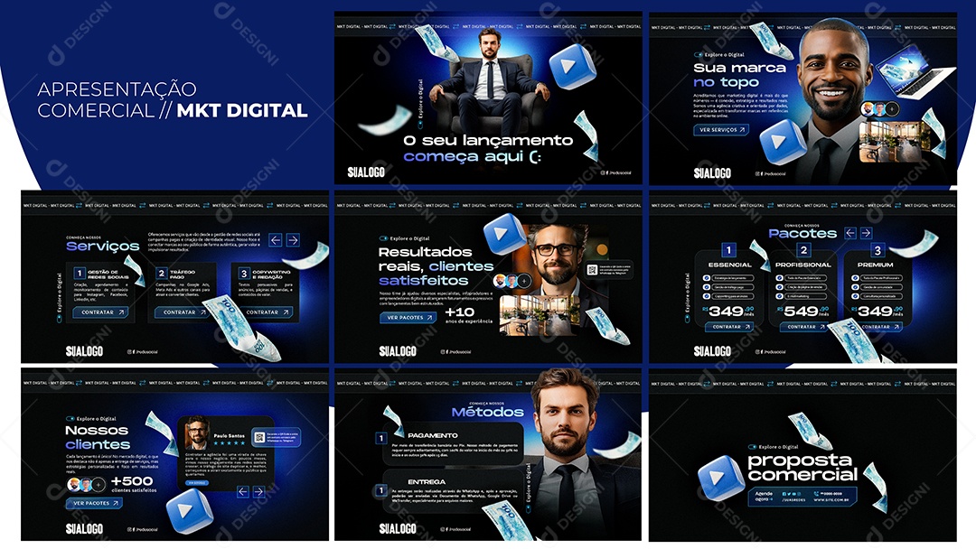 Apresentação Comercial Marketing Digital PSD Editável