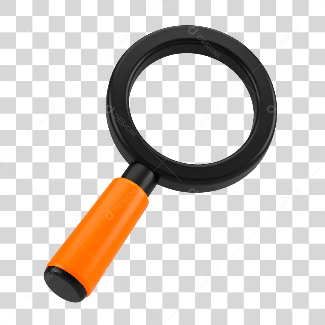 Lupa com Cabo de Madeira PNG Transparente