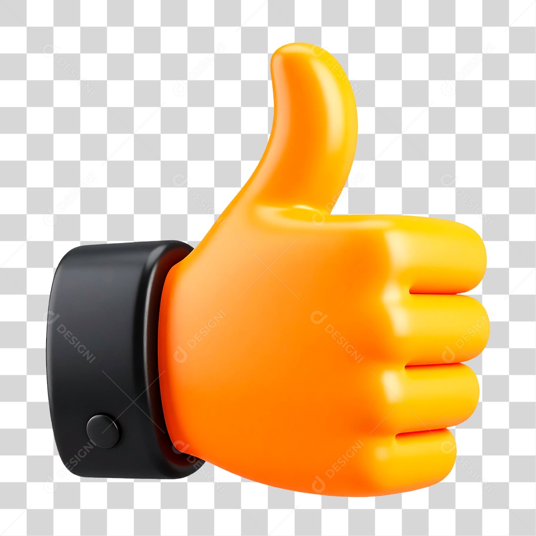 Ícone 3D Like PNG Transparente