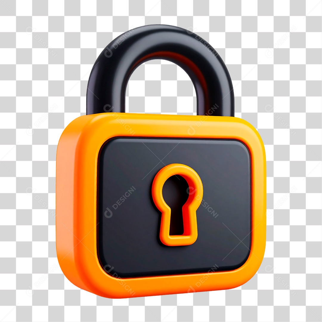 Cadeado Preto PNG Transparente