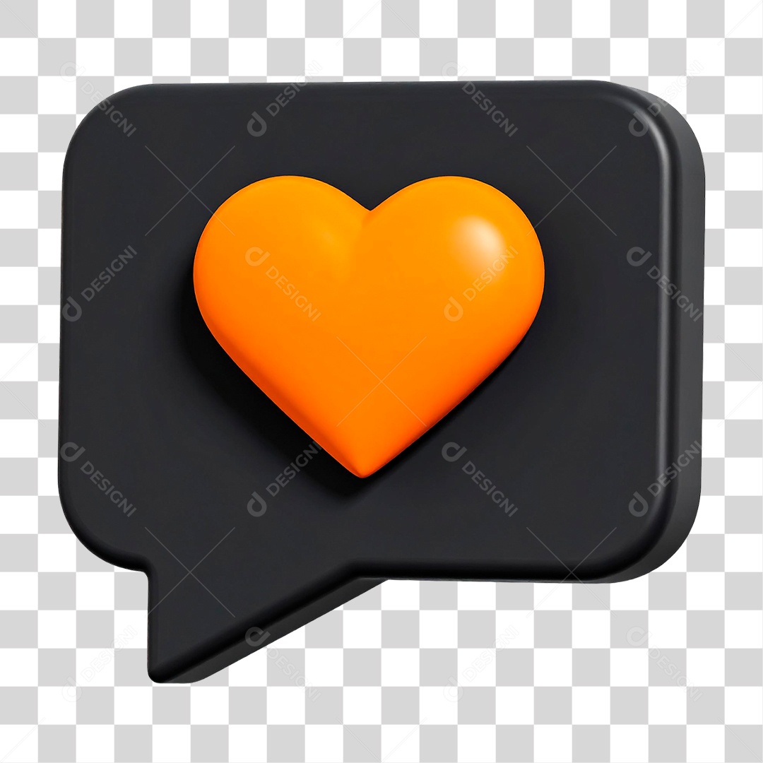 Caixa de Texto 3D PNG Transparente