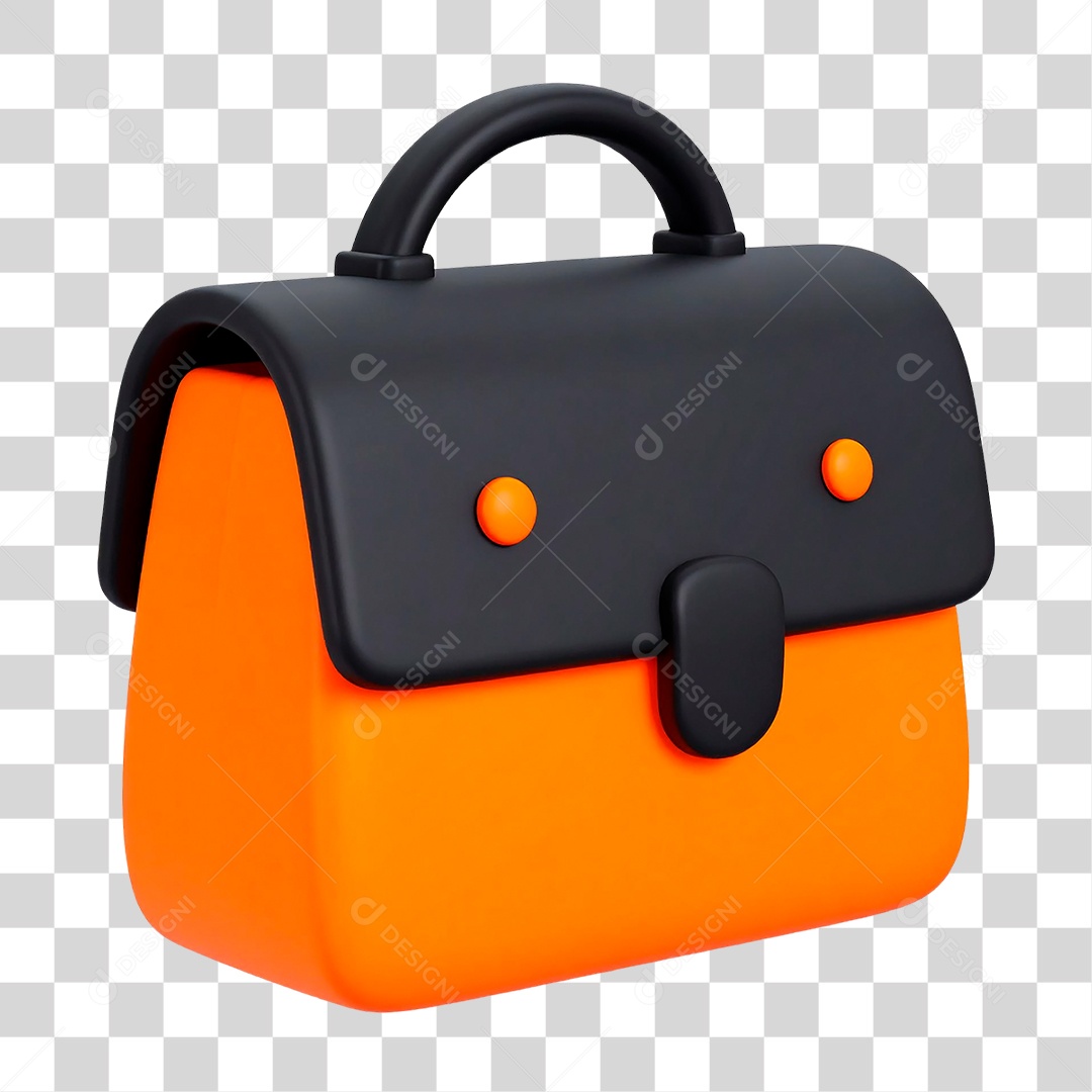 Bolsa Laranja PNG Transparente