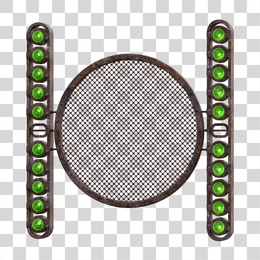 Painel de Metal com Led PNG Transparente