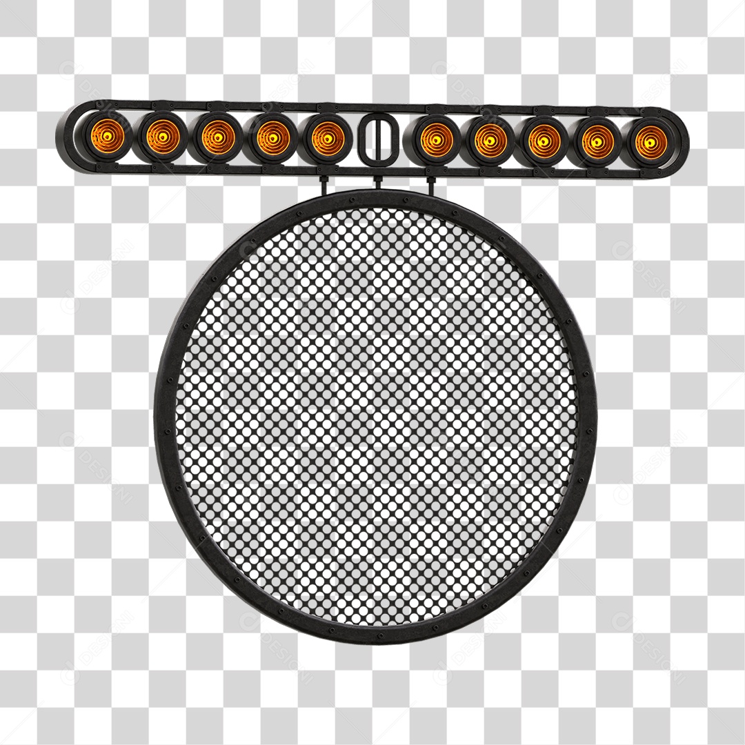 Painel de Metal com Led PNG Transparente