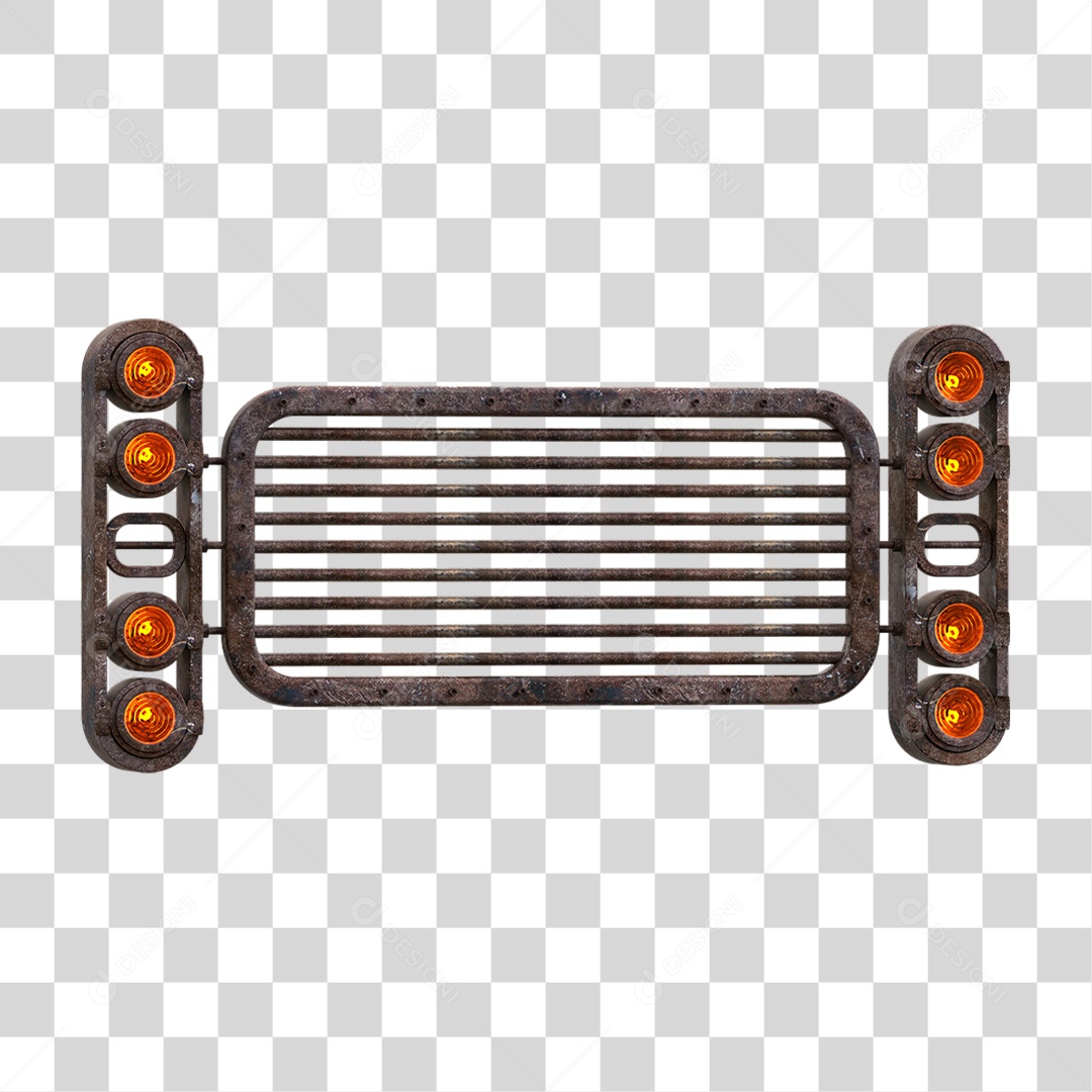 Painel de Metal com Led PNG Transparente