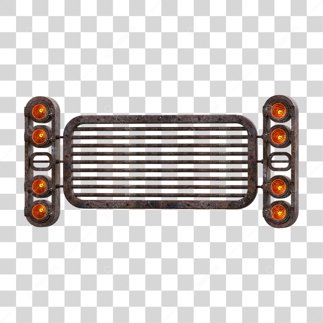 Painel de Metal com Led PNG Transparente