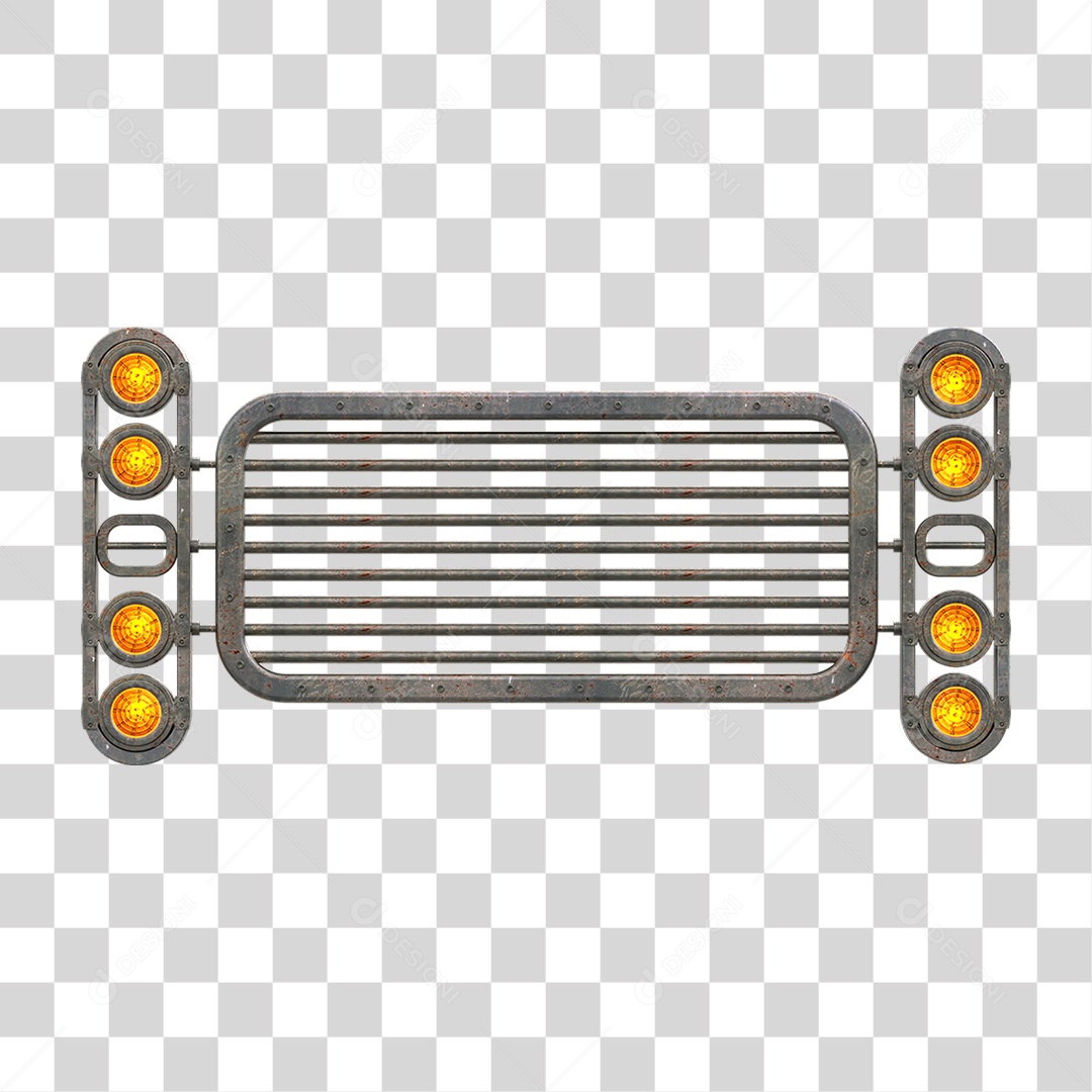 Painel de Metal com Led PNG Transparente