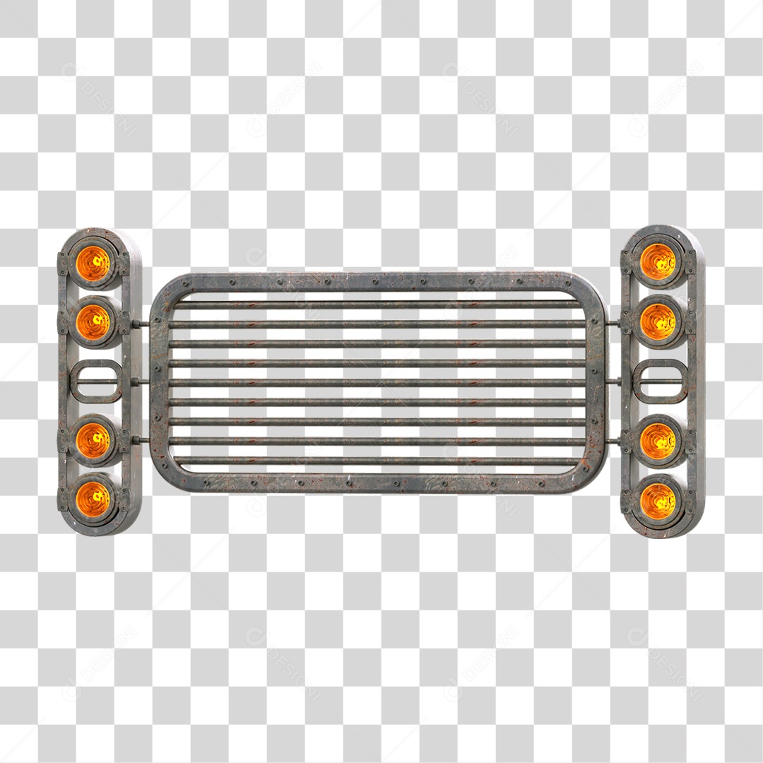 Painel de Metal com Led PNG Transparente