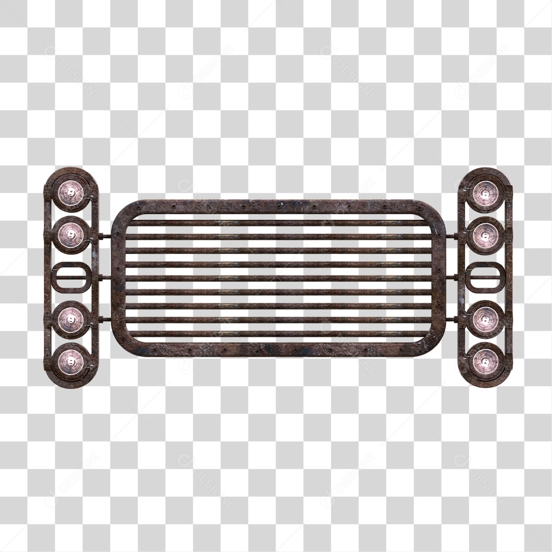 Painel de Metal com Led PNG Transparente