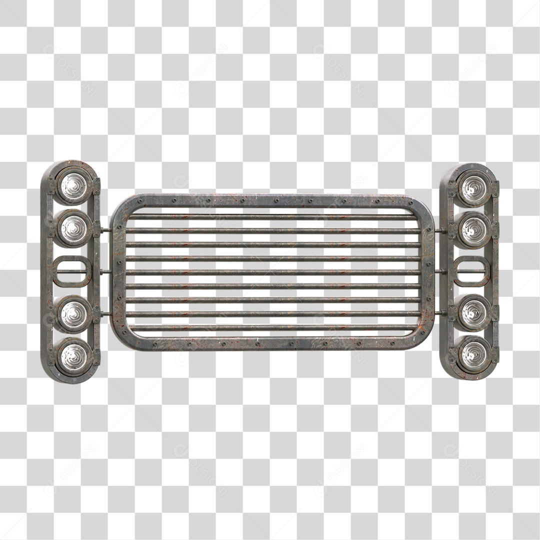 Painel de Metal com Led PNG Transparente