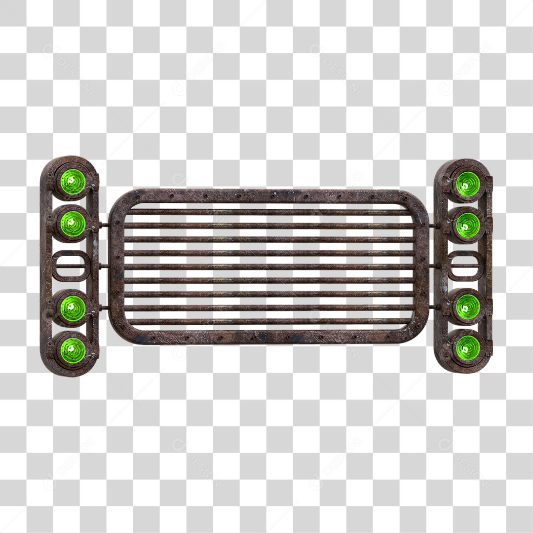 Painel de Metal com Led PNG Transparente