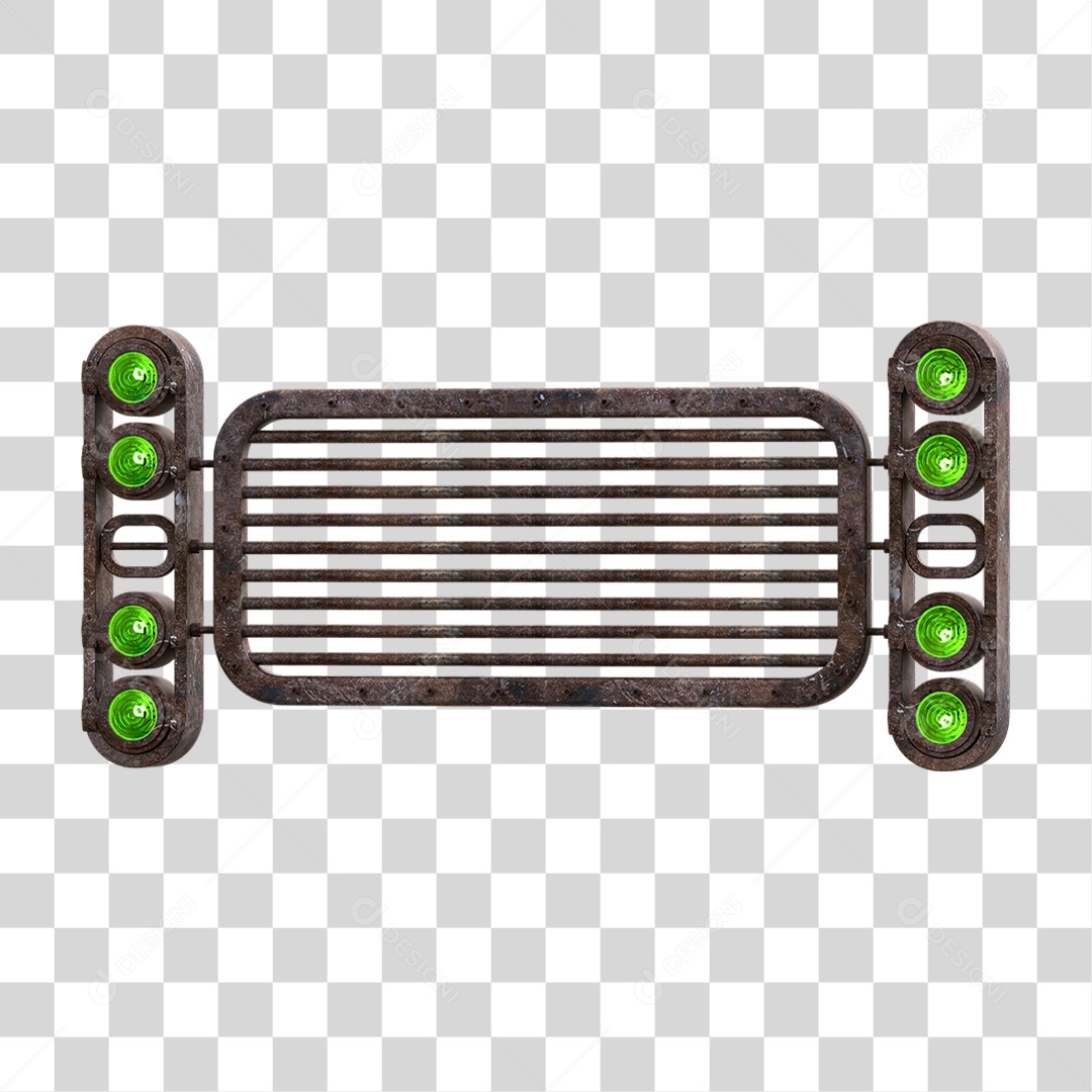 Painel de Metal com Led PNG Transparente