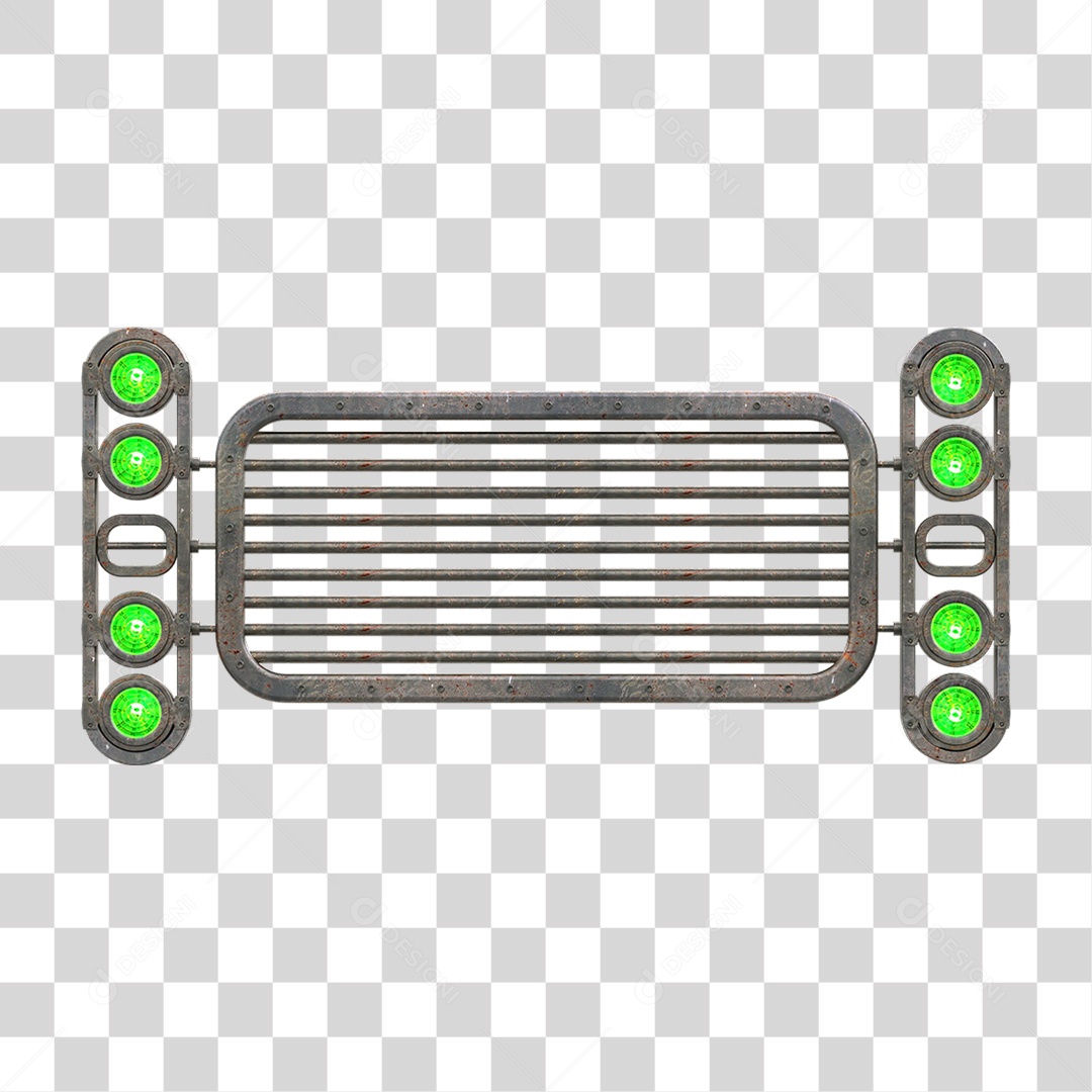 Painel de Metal com Led PNG Transparente