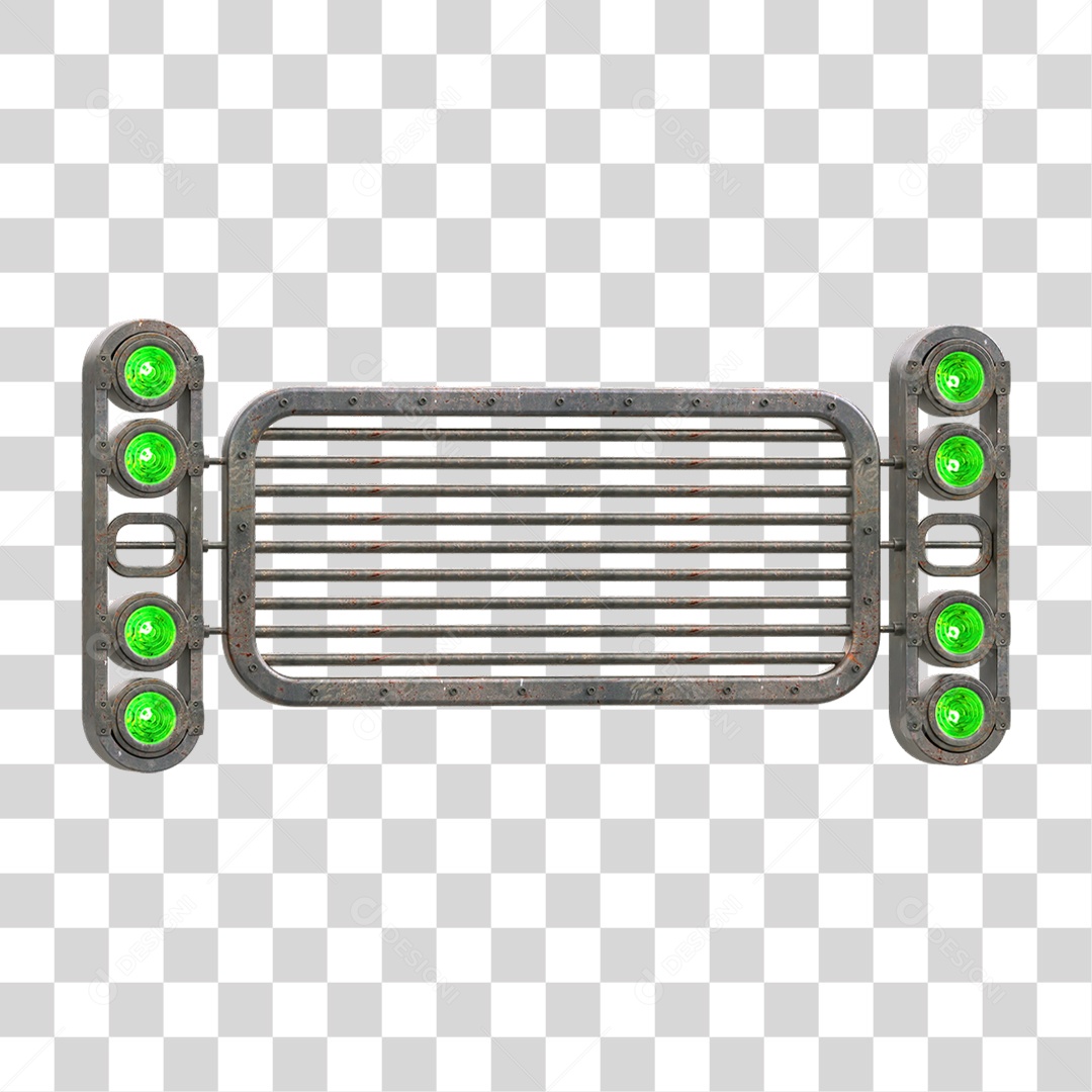 Painel de Metal com Led PNG Transparente