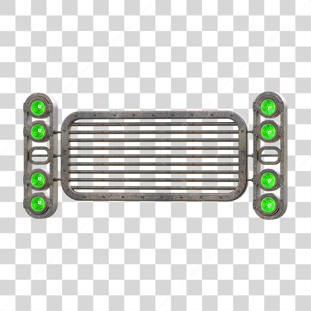 Painel de Metal com Led PNG Transparente