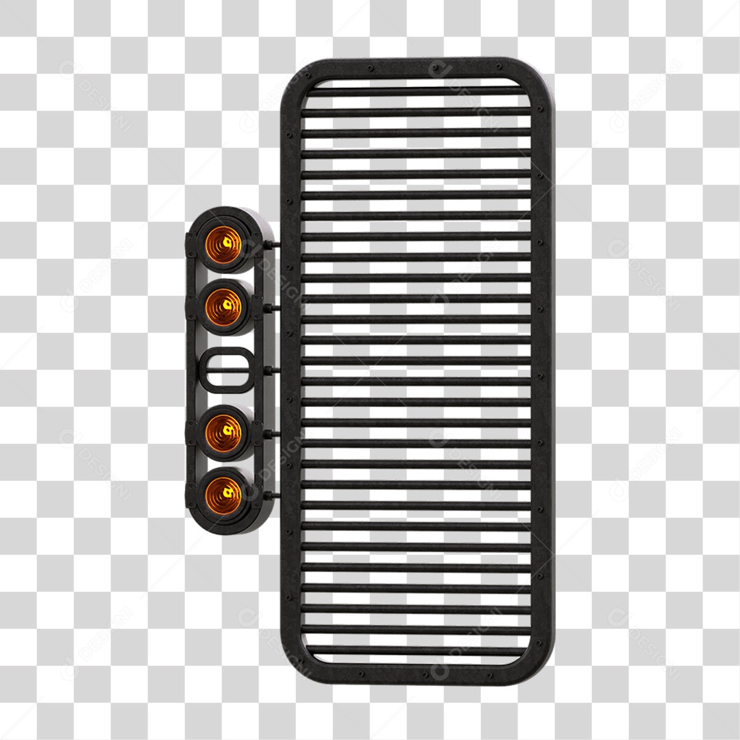 Painel de Metal com Led PNG Transparente