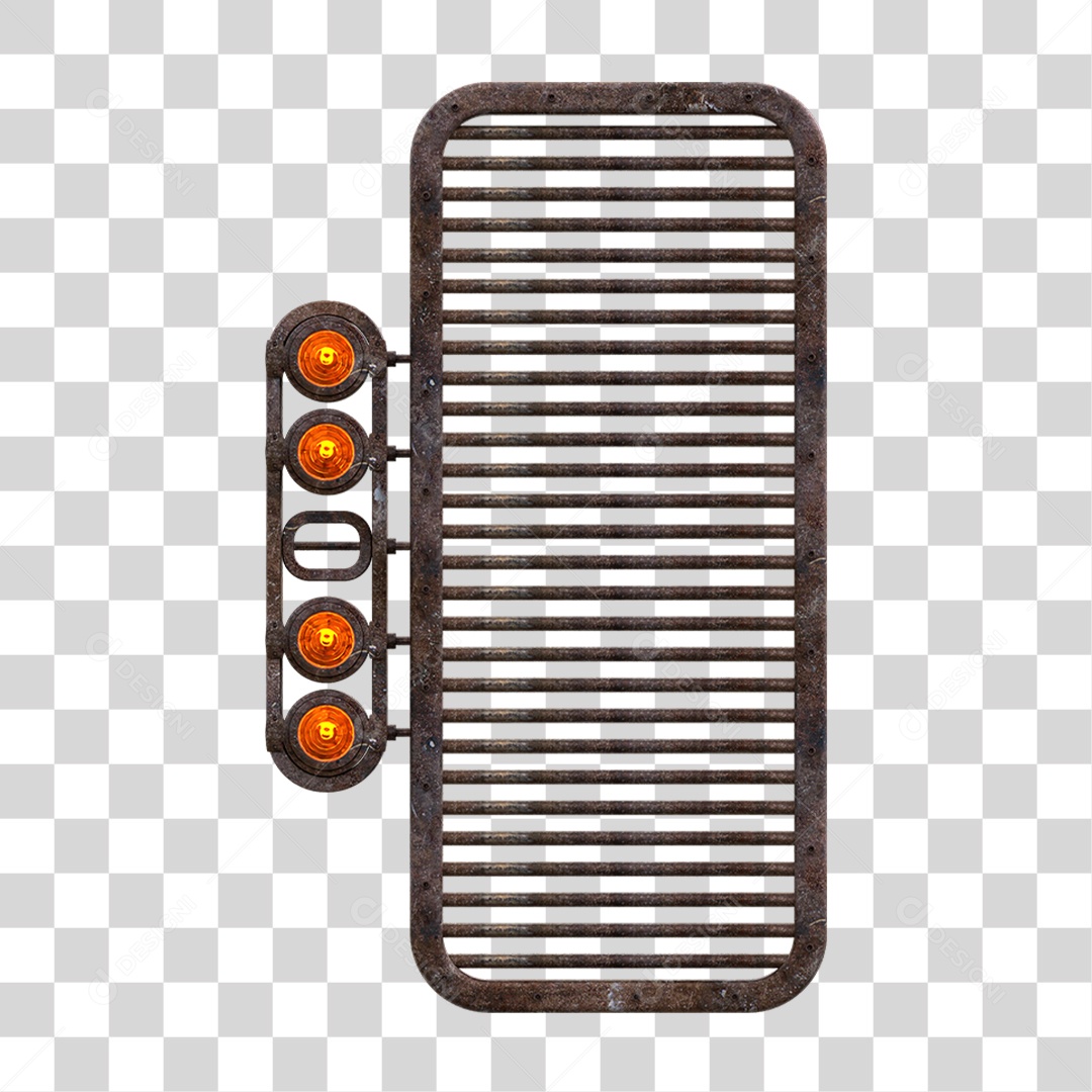 Painel de Metal com Led PNG Transparente