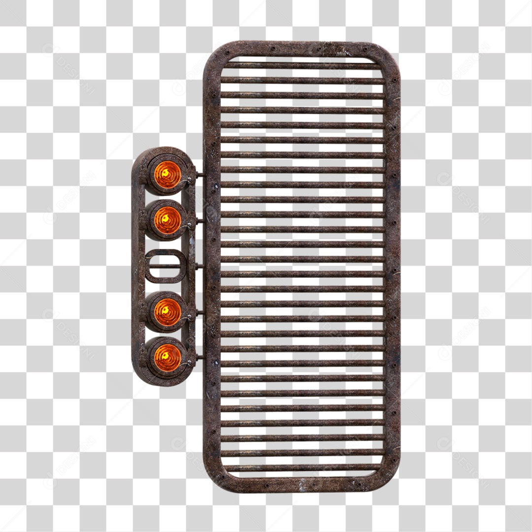 Painel de Metal com Led PNG Transparente