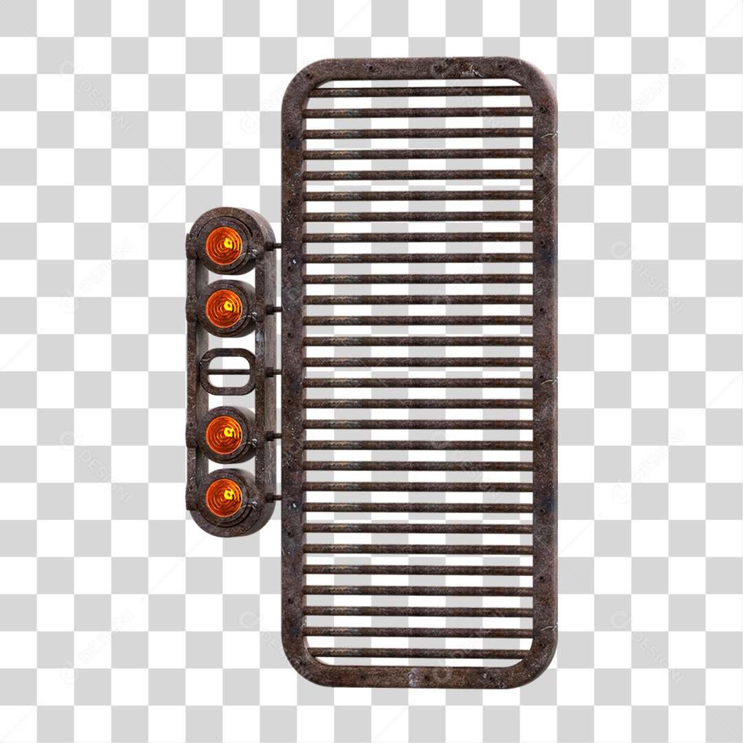 Painel de Metal com Led PNG Transparente