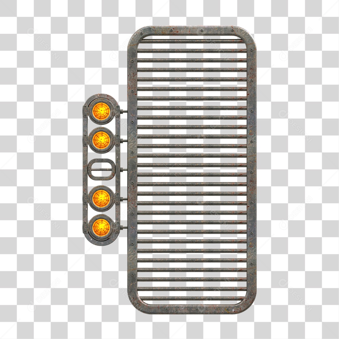 Painel de Metal com Led PNG Transparente