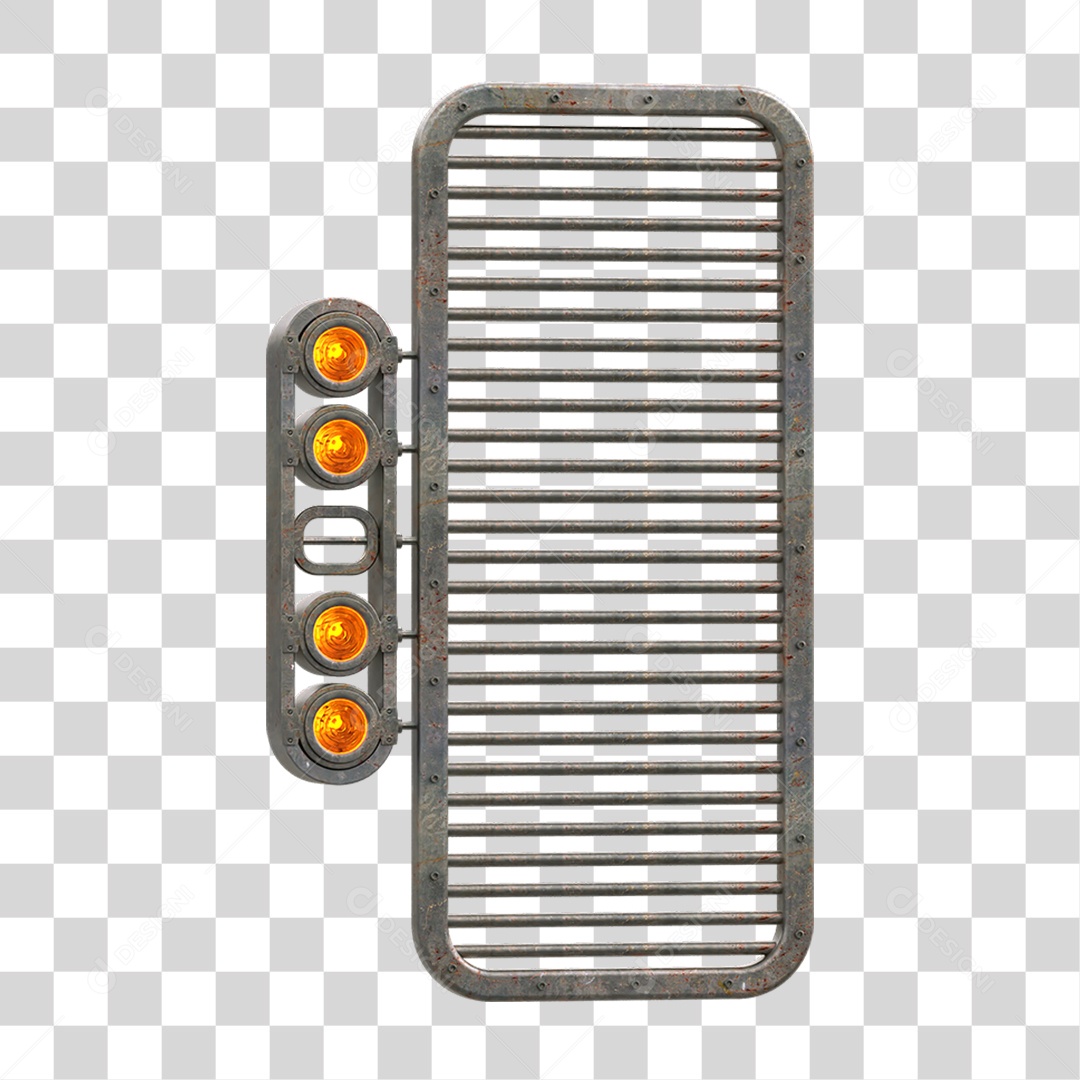 Painel de Metal com Led PNG Transparente