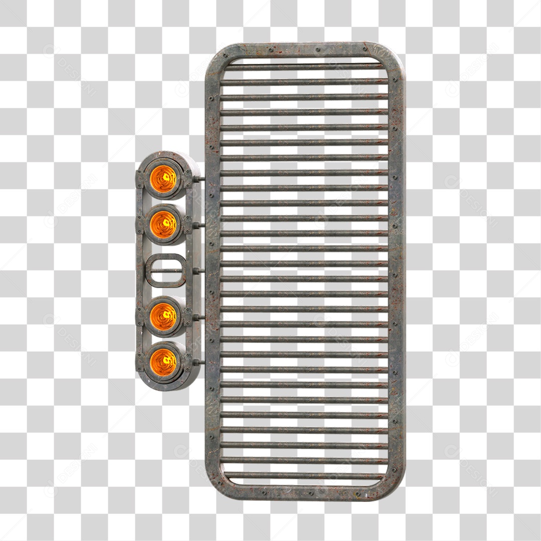 Painel de Metal com Led PNG Transparente