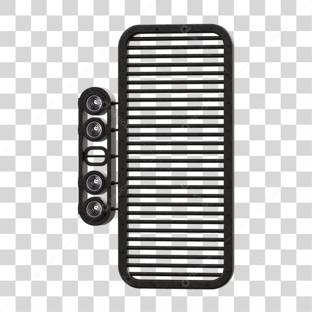 Painel de Metal com Led PNG Transparente