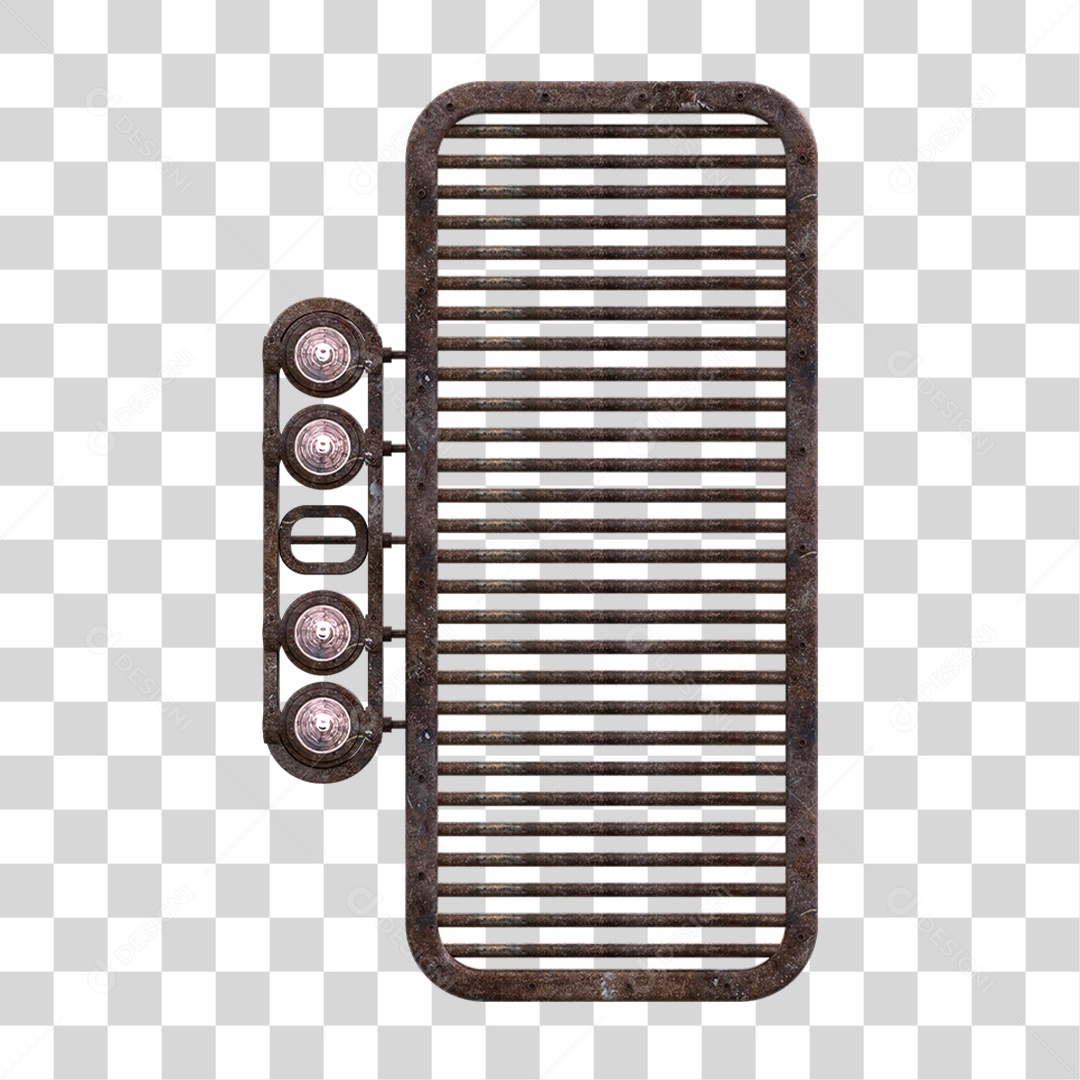 Painel de Metal com Led PNG Transparente