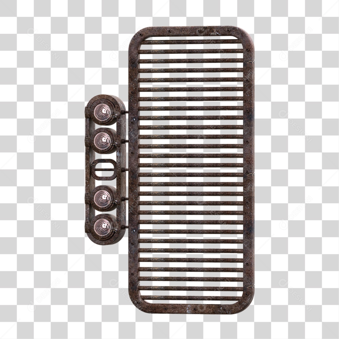 Painel de Metal com Led PNG Transparente