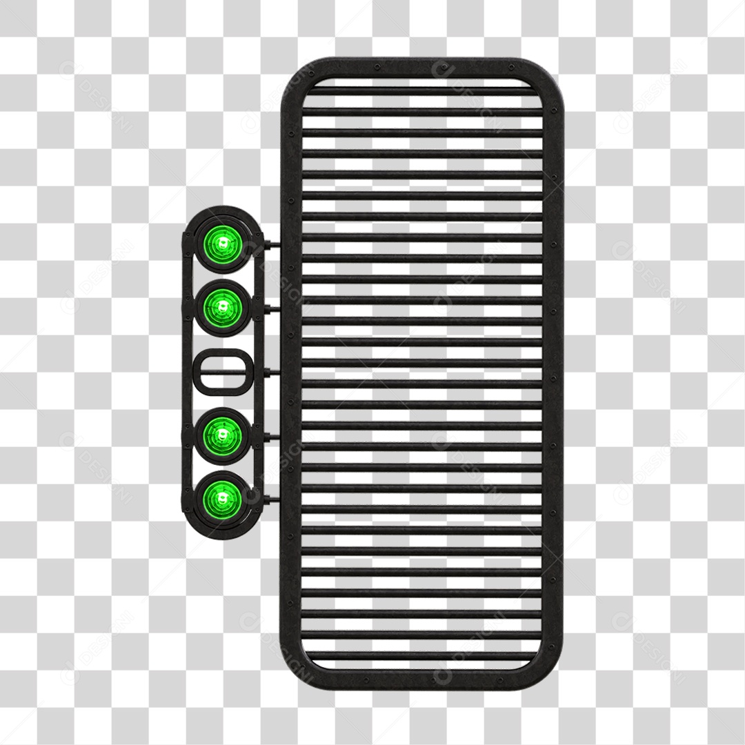 Painel de Metal com Led PNG Transparente