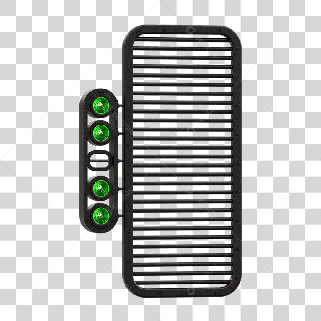 Painel de Metal com Led PNG Transparente