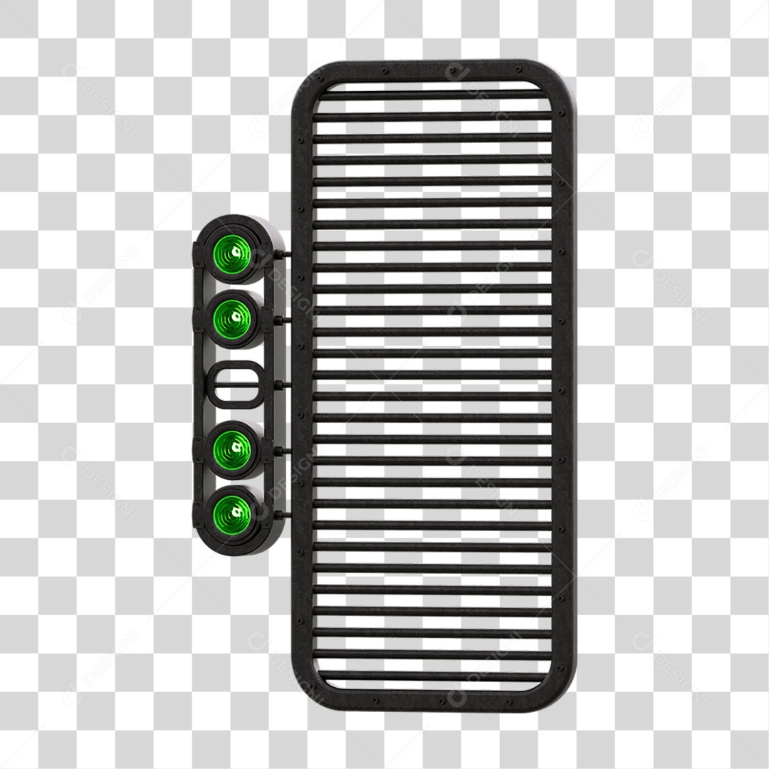 Painel de Metal com Led PNG Transparente