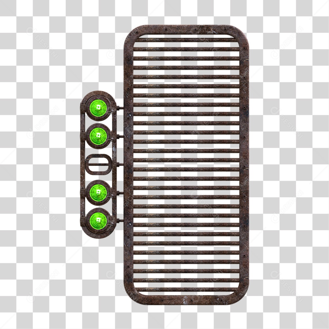 Painel de Metal com Led PNG Transparente