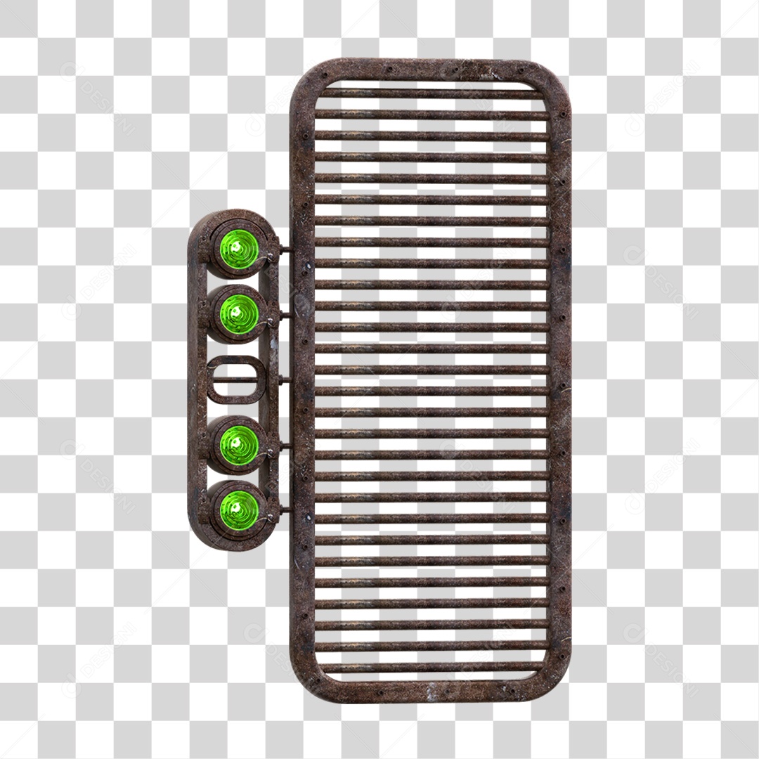 Painel de Metal com Led PNG Transparente