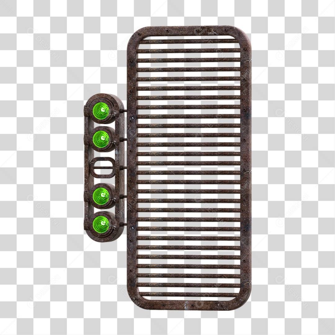 Painel de Metal com Led PNG Transparente