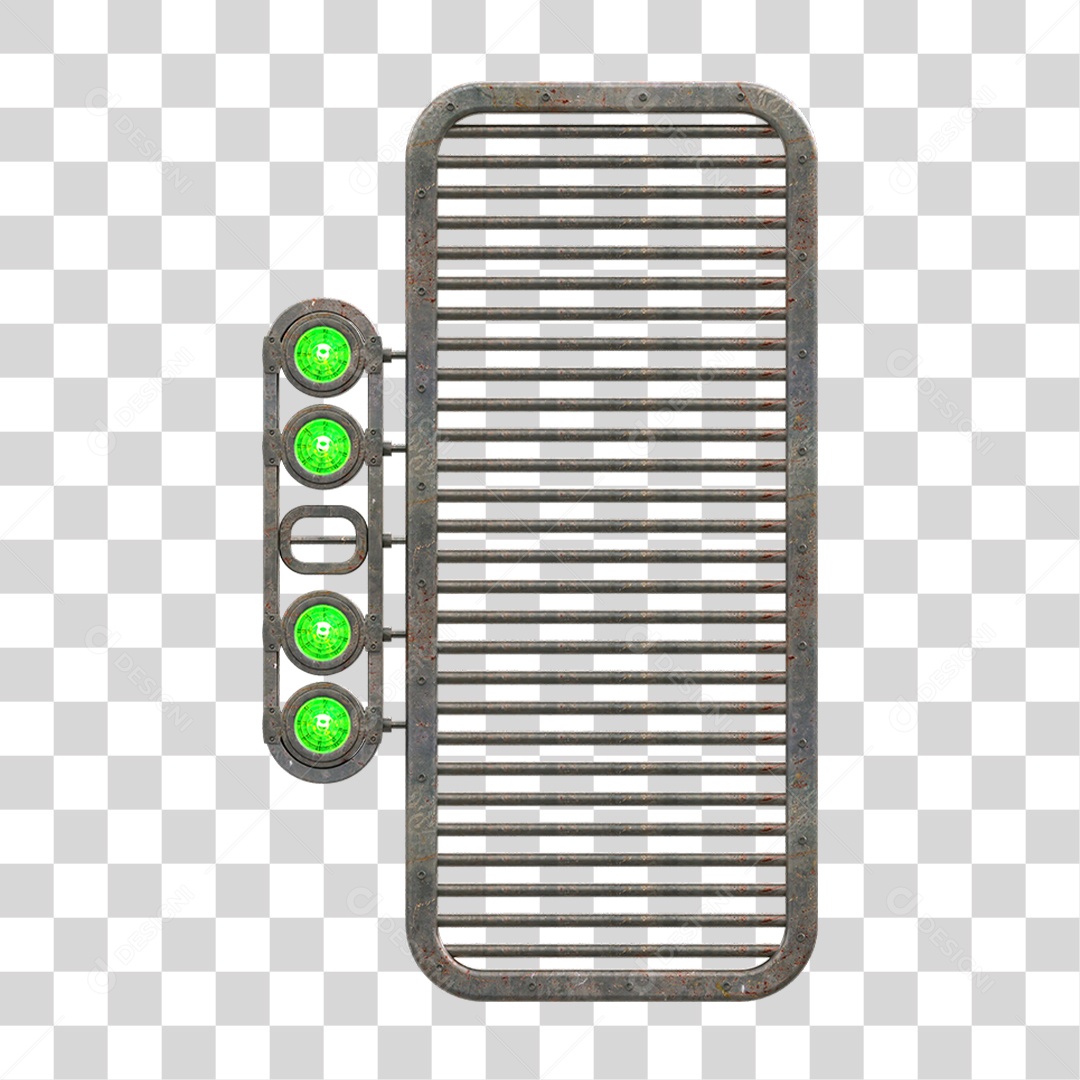Painel de Metal com Led PNG Transparente