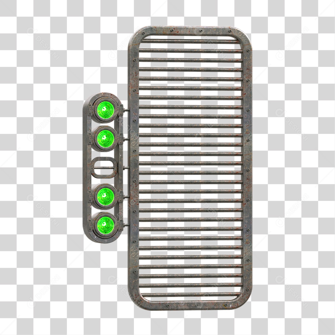 Painel de Metal com Led PNG Transparente