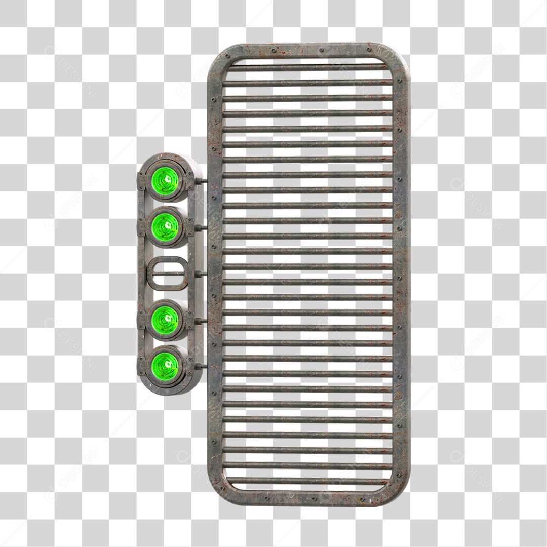 Painel de Metal com Led PNG Transparente