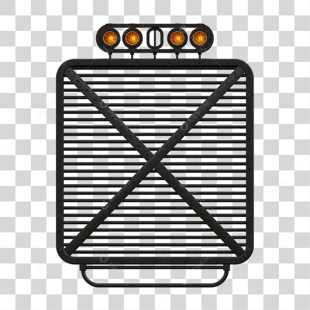 Painel de Metal com Led PNG Transparente