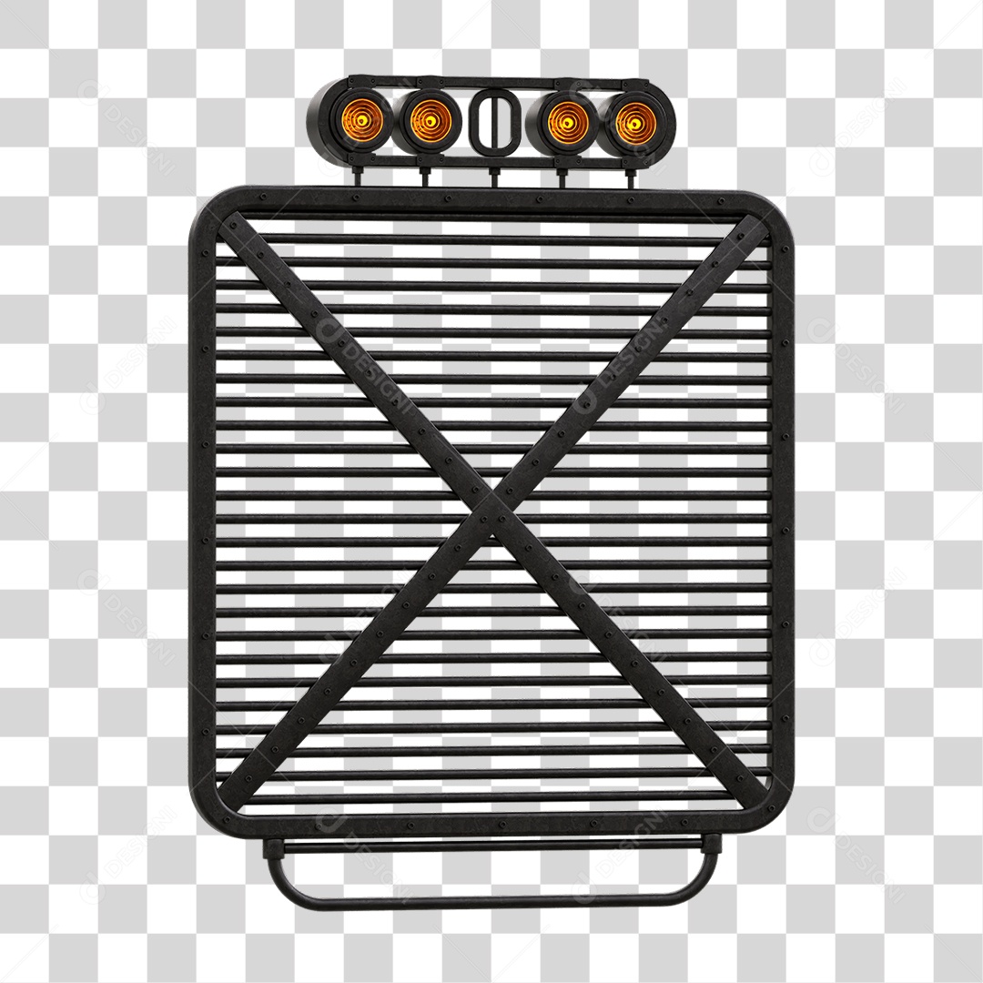 Painel de Metal com Led PNG Transparente