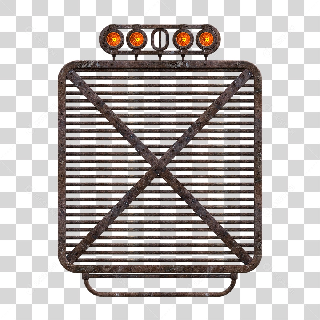 Painel de Metal com Led PNG Transparente