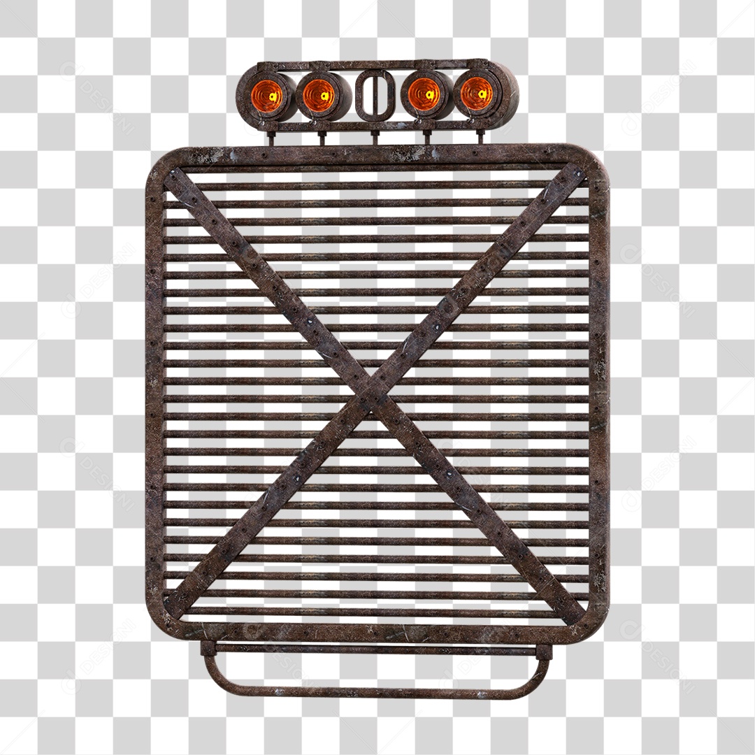 Painel de Metal com Led PNG Transparente