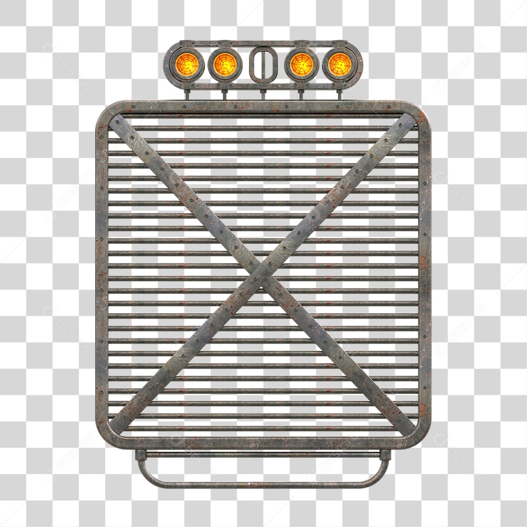 Painel de Metal com Led PNG Transparente