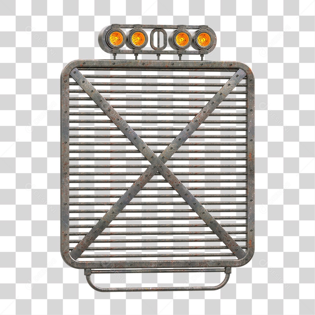 Painel de Metal com Led PNG Transparente