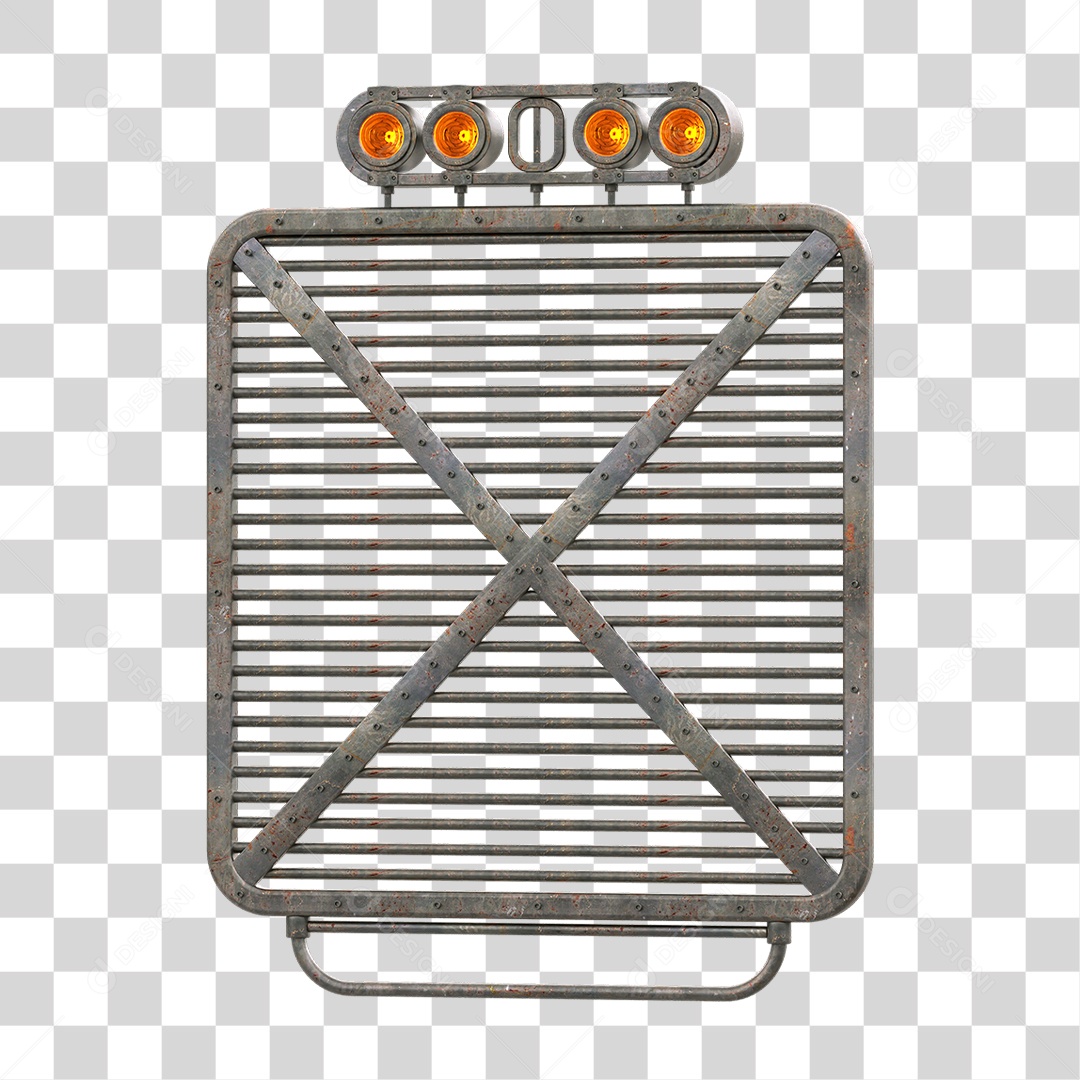 Painel de Metal com Led PNG Transparente