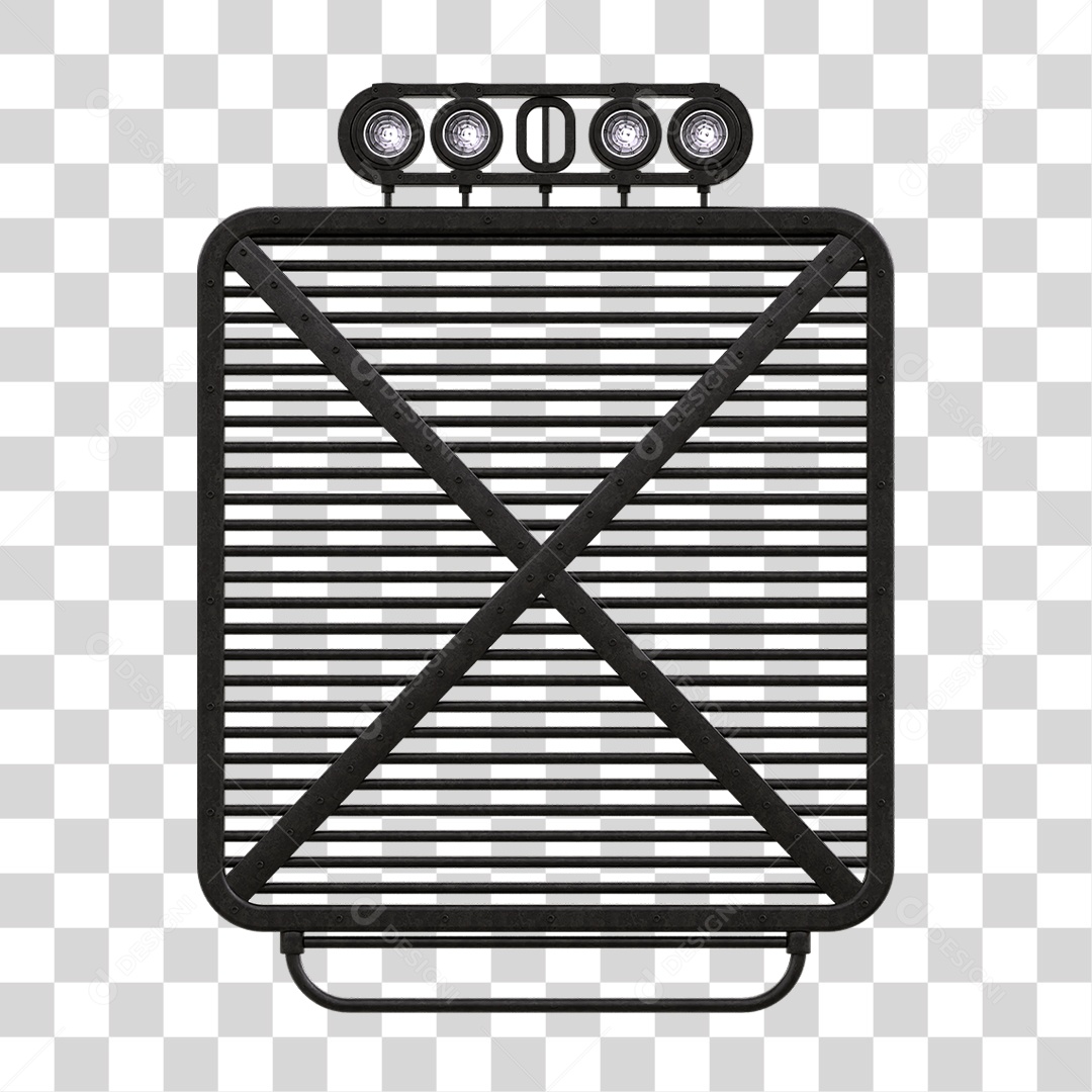 Painel de Metal com Led PNG Transparente