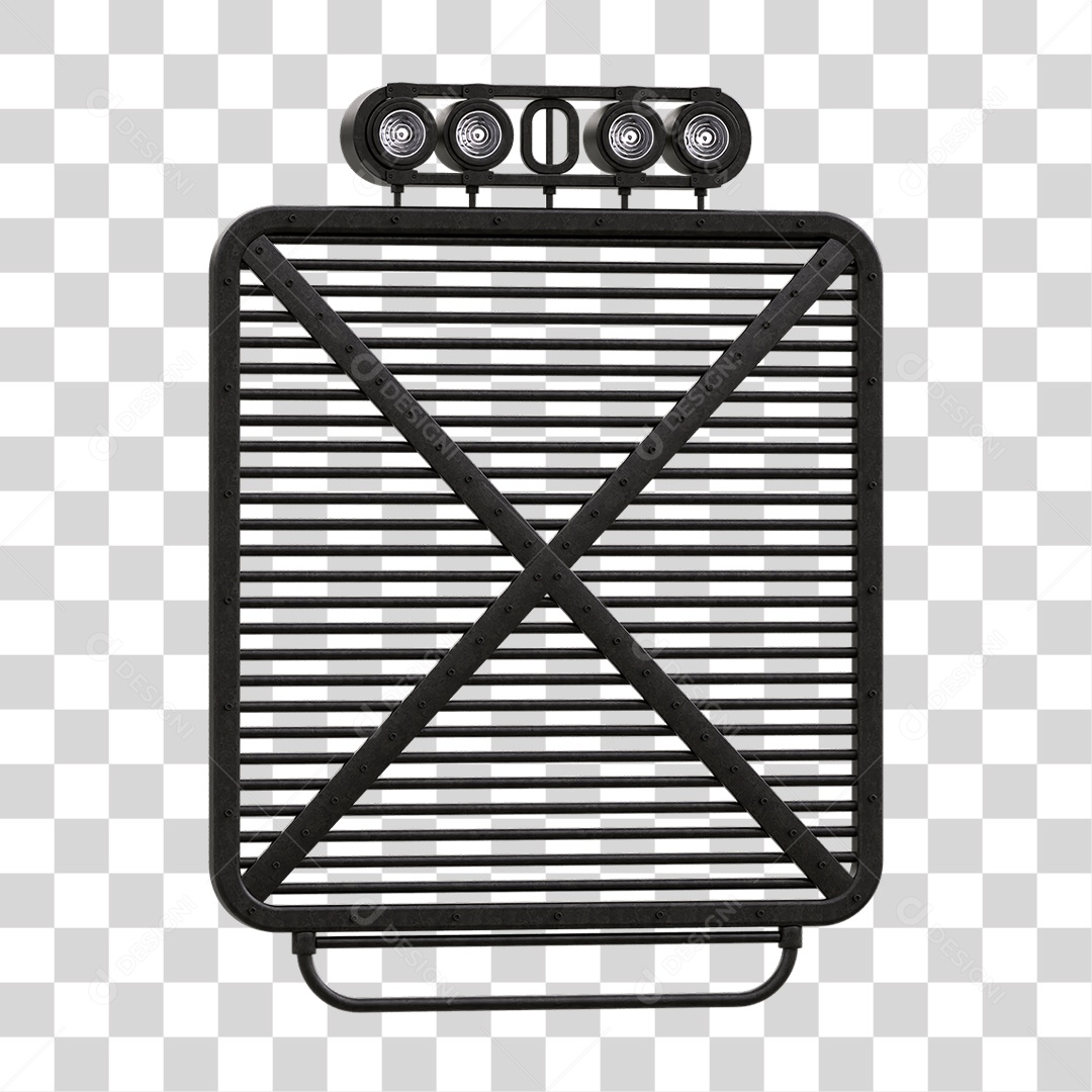 Painel de Metal com Led PNG Transparente