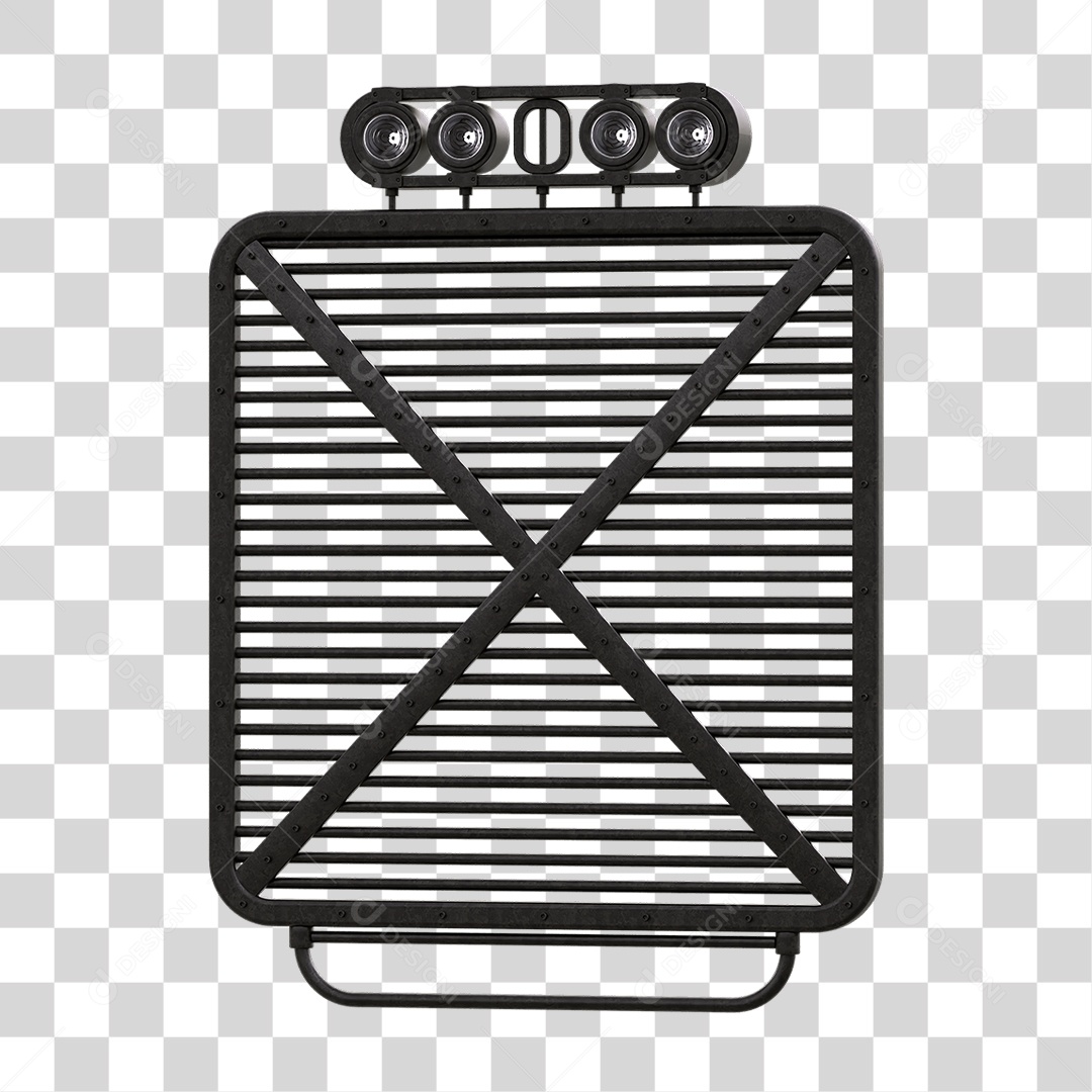 Painel de Metal com Led PNG Transparente