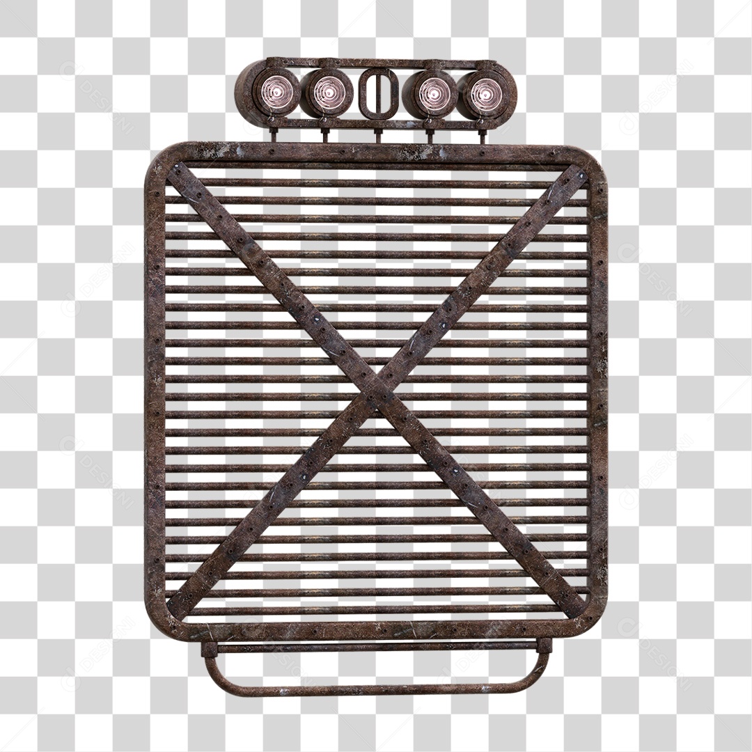 Painel de Metal com Led PNG Transparente