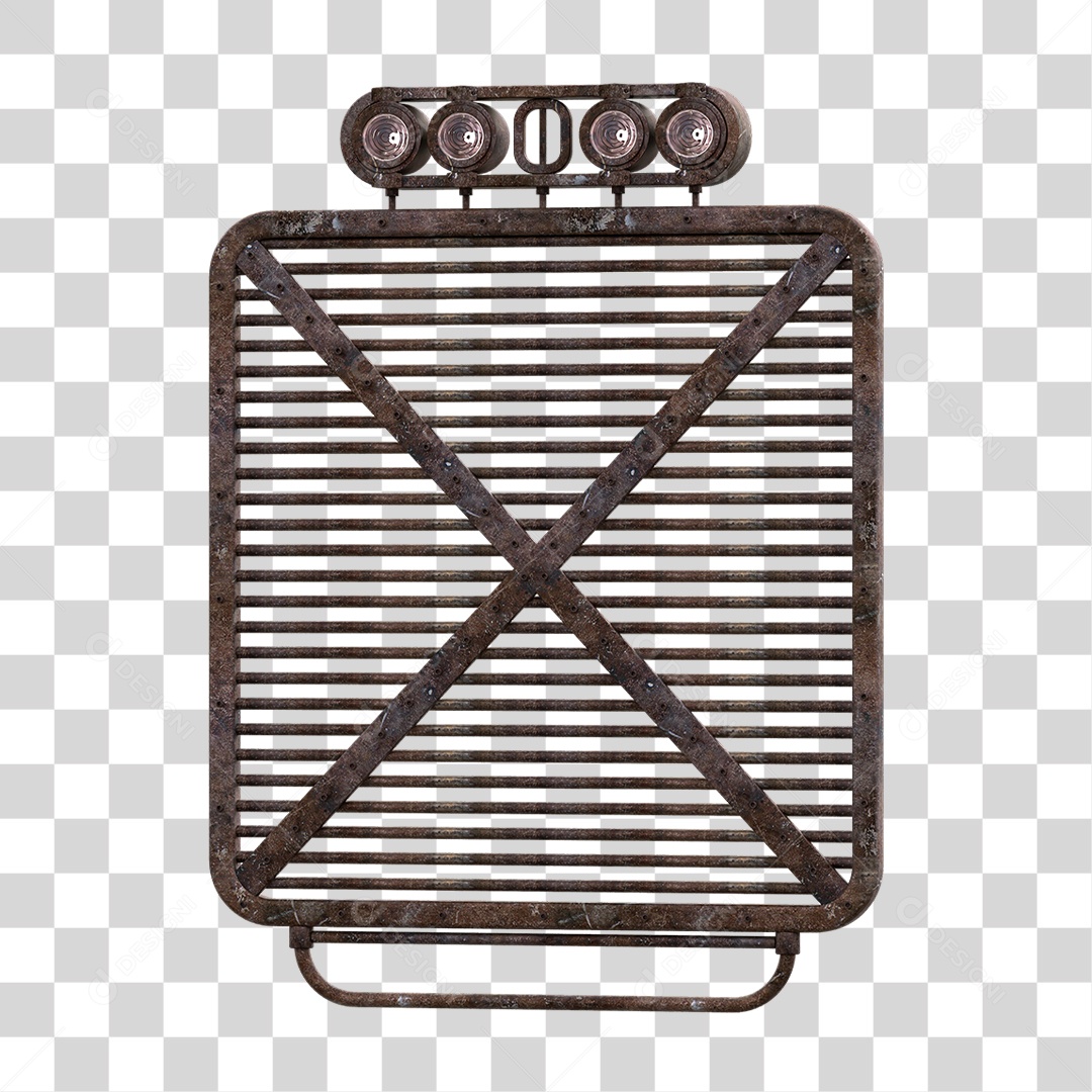 Painel de Metal com Led PNG Transparente